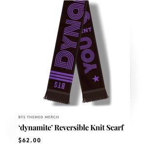 NWT . . .  BTS Themed Merch ‘Dynamic’ Reversible Knit Scarf